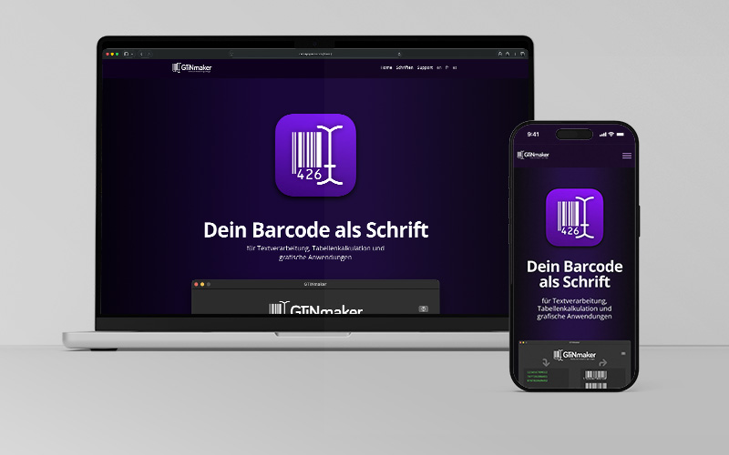 Website für GTINmaker App